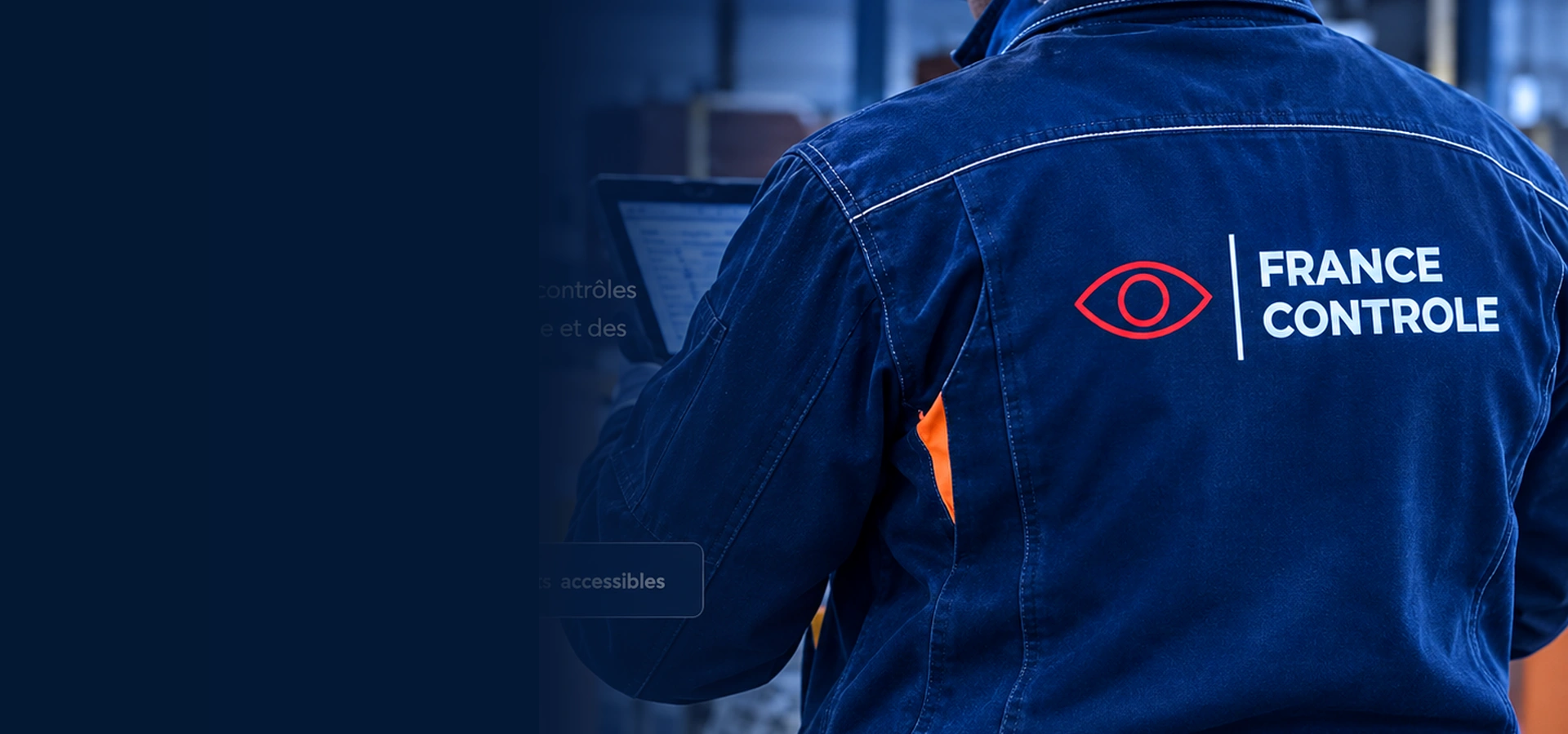 Technicien France Contrôle réalisant un contrôle VGP sur un engin de levage